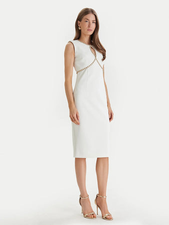 MAYE SL CHAIN MIDI DRESS