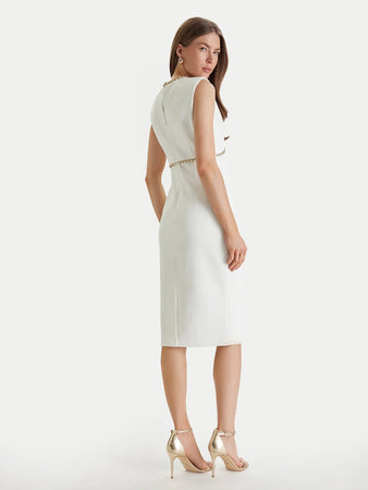 MAYE SL CHAIN MIDI DRESS