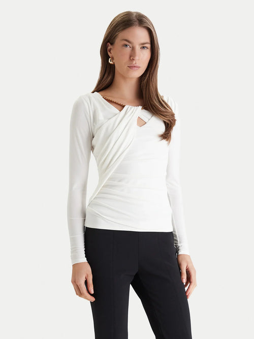CARLI DRAPED LS TOP
