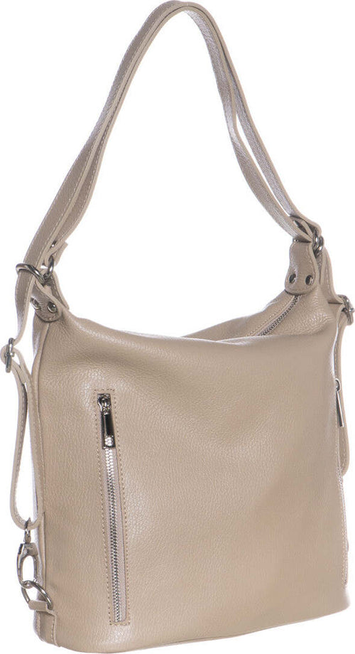 Marie---Borsa-da-Donna-Beige-In-Vera-Pelle