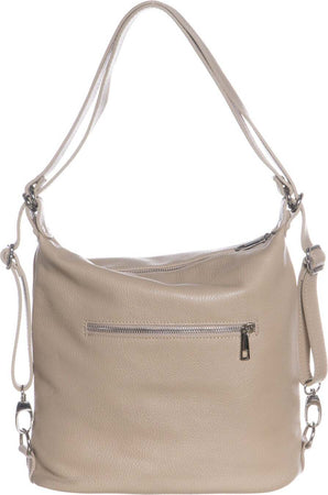 Marie---Borsa-da-Donna-Beige-In-Vera-Pelle