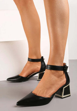 Marika - Dècolletè con tacco quadrato cromo fashion donna