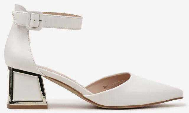 Marika - Dècolletè con tacco quadrato cromo fashion donna