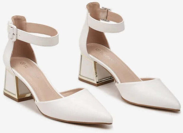 Marika - Dècolletè con tacco quadrato cromo fashion donna