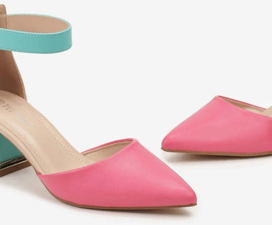 Marika - Dècolletè con tacco quadrato cromo fashion donna