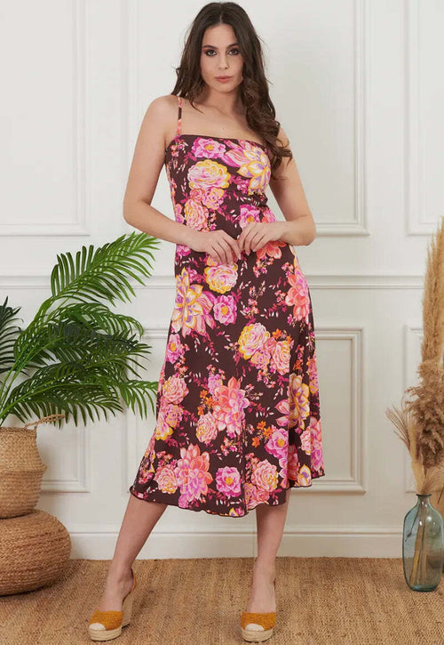 MARINA-ABAGNALE-|-Abito-fascia-fantasia-fiori