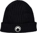 MARINE-SERRE-Moon-Logo-knit-beanie-in-black-da-donna