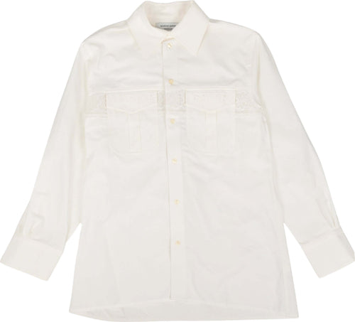 MARINE-SERRE-Regenerated-Household-Linen-Twin-Pocket-camicia-in-biano-sporco-da-uomo