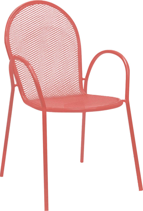 MARIS---poltrona-da-giardino-impilabile-in-ferro-Rosso-Corallo-Milani-Home