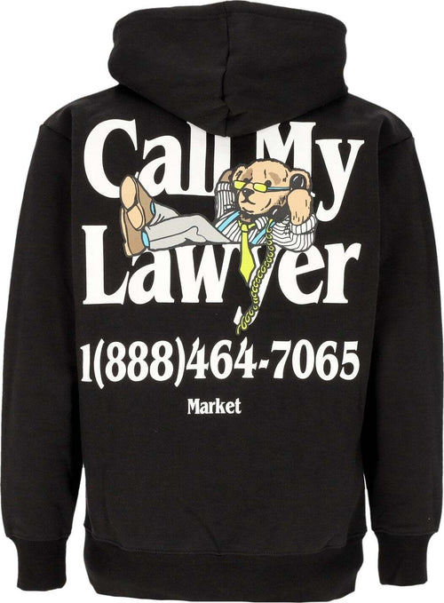 MARKET-Felpa-Cappuccio-Uomo-Better-Call-Bear-Hoodie-Black-da-uomo