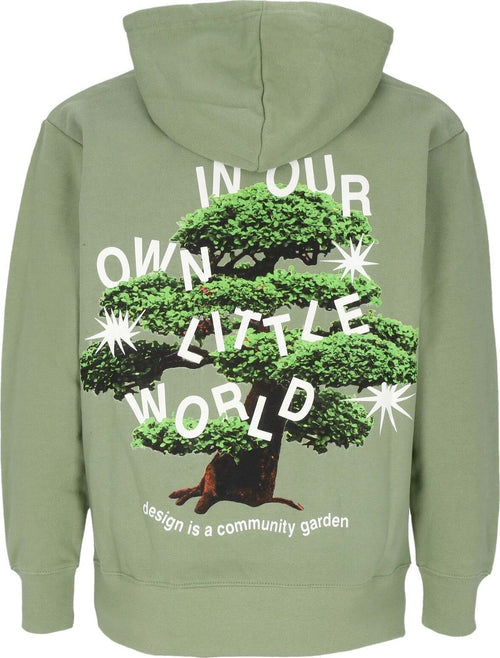 MARKET-Felpa-Cappuccio-Uomo-Community-Garden-Hoodie-Basil-da-uomo