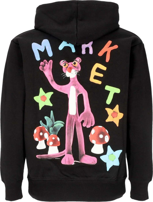 MARKET-Felpa-Cappuccio-Uomo-Nostalgia-Hoodie-X-Pink-Panther-Black-da-uomo