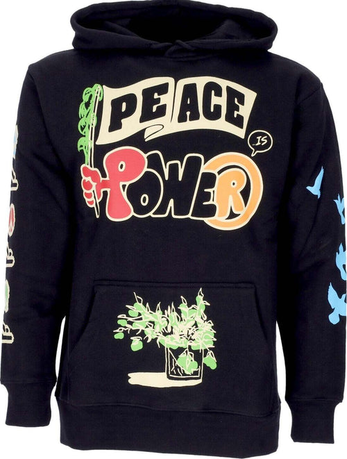 MARKET-Felpa-Cappuccio-Uomo-Peace-and-Power-Hoodie-Black-da-uomo