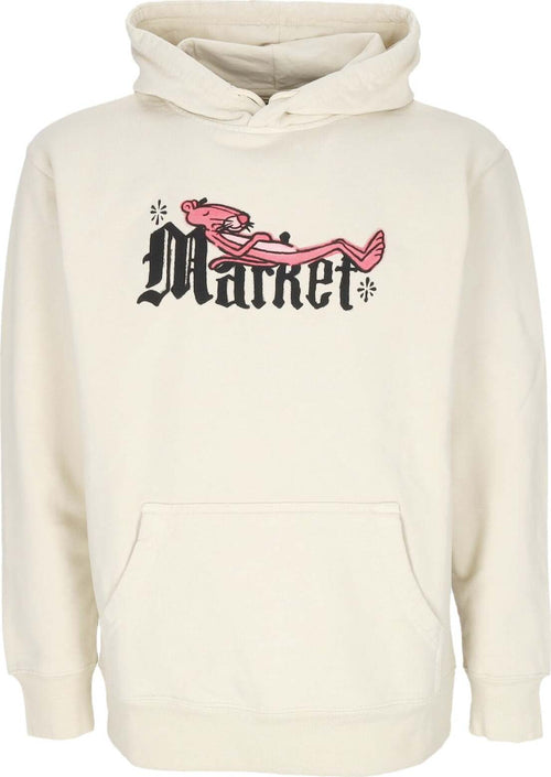 MARKET-Felpa-Cappuccio-Uomo-Swap-Meet-Hoodie-X-Pink-Panther-Ecru-da-uomo