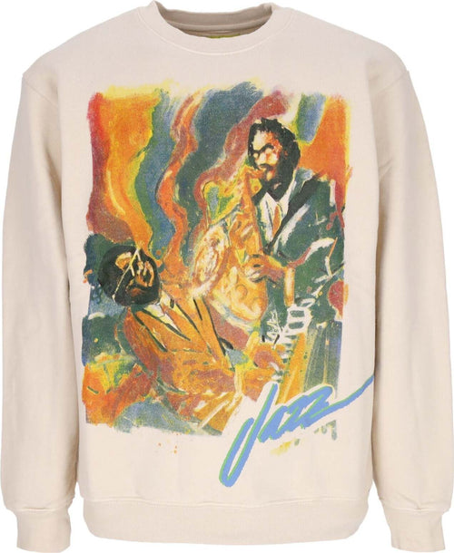 MARKET-Felpa-Girocollo-Uomo-Jazz-Night-Crewneck-Coconut-da-uomo