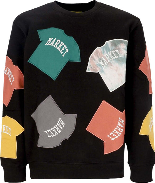MARKET-Felpa-Girocollo-Uomo-Patch-Crewneck-Black-da-uomo