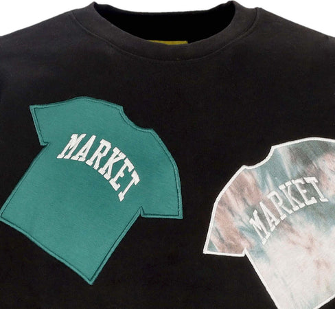 MARKET-Felpa-Girocollo-Uomo-Patch-Crewneck-Black-da-uomo