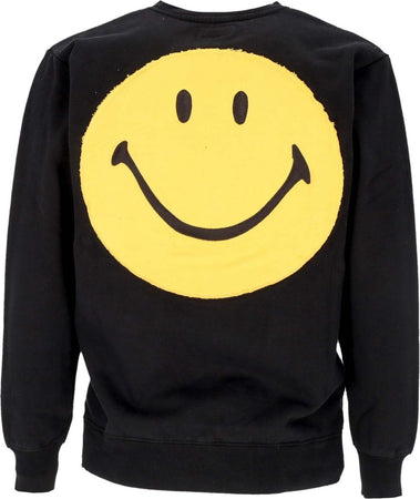 MARKET-Felpa-Girocollo-Uomo-Smiley-Vintage-Wash-Crewneck-X-Smiley-Washed-Black-da-uomo