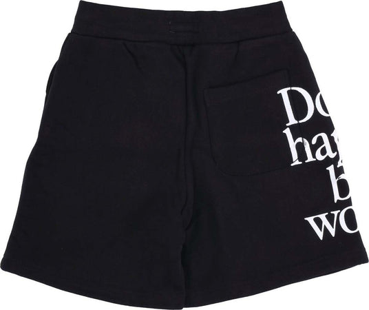 MARKET-Pantalone-Corto-Tuta-Felpato-Uomo-Don't-Happy-Be-Worry-Sweatshorts-X-Smiley-Black-da-uomo