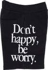 MARKET-Pantalone-Corto-Tuta-Felpato-Uomo-Don't-Happy-Be-Worry-Sweatshorts-X-Smiley-Black-da-uomo