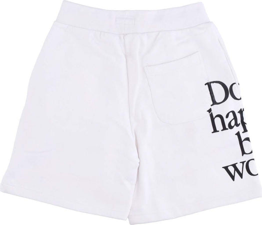 MARKET-Pantalone-Corto-Tuta-Felpato-Uomo-Don't-Happy-Be-Worry-Sweatshorts-X-Smiley-White-da-uomo