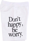 MARKET-Pantalone-Corto-Tuta-Felpato-Uomo-Don't-Happy-Be-Worry-Sweatshorts-X-Smiley-White-da-uomo