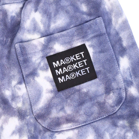 MARKET-Pantalone-Corto-Tuta-Felpato-Uomo-Sun-Dye-Sweatshorts-X-Smiley-Yellow/blue-Tie-Dye-da-uomo