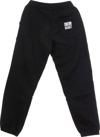 MARKET-Pantalone-Tuta-Felpato-Uomo-Big-Smiley-Sweatpants-Black/yellow-da-uomo