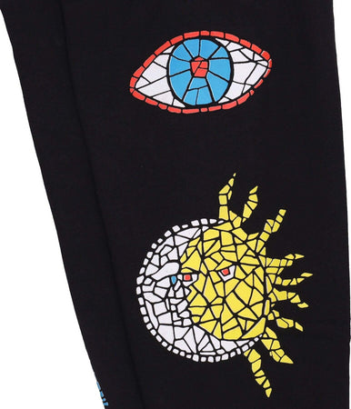 MARKET-Pantalone-Tuta-Felpato-Uomo-Mosaic-Sweatpants-X-Smiley-Black-da-uomo