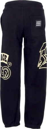 MARKET-Pantalone-Tuta-Felpato-Uomo-Peace-and-Power-Sweatpants-Black-da-uomo