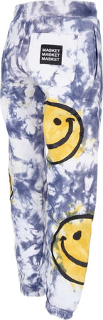 MARKET-Pantalone-Tuta-Felpato-Uomo-Sun-Dye-Sweatpants-X-Smiley-Yellow/blue-Tie-Dye-da-uomo