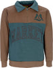 MARKET-Polo-Manica-Lunga-Uomo-Half-Zip-Rugby-Sweatshirt-Milk-Chocolate-da-uomo