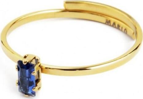 Marlù---ANELLO-CON-CRISTALLO-BAGUETTE-BLU-PVD-ORO