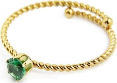 Marlù---Anello-con-cristallo-verde-pvd-oro