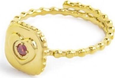 Marlù---ANELLO-CON-ELEMENTO-QUADRATO-CON-CUORE-CRISTALLO-ROSSO-PVD-ORO