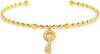 Marlù---BRACCIALE-RIGIDO-A-PALLINE-CON-PENDENTE-CHIAVE-CRISTALLI-BIANCHI-PVD-ORO