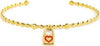 Marlù---BRACCIALE-RIGIDO-A-PALLINE-CON-PENDENTE-LUCCHETTO-CON-CUORE-CRISTALLI-ROSSI-PVD-ORO