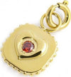 Marlù---CHARM-ORO-PVD-QUADRATO-CON-CRISTALLO-ROSSO