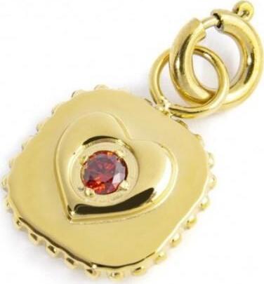 Marlù---CHARM-ORO-PVD-QUADRATO-CON-CRISTALLO-ROSSO