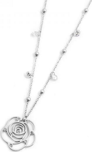 Marlù---Collana-rosa-pendente-con-sferette-e-cristalli