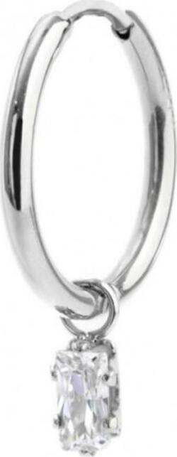 Marlù---ORECCHINO-A-CERCHIO-CON-CRISTALLO-BAGUETTE-BIANCO-PENDENTE-ACCIAIO