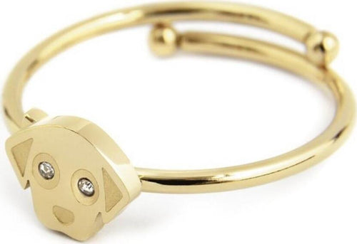 MARLÙ-ANELLO-CANE-CON-CRISTALLI-BIANCHI-PVD-ORO