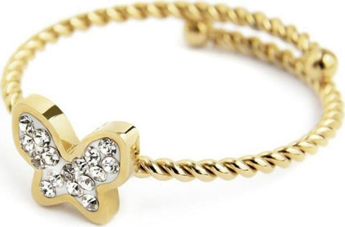 MARLÙ-ANELLO-FARFALLA-CON-CRISTALLI-BIANCHI-PVD-ORO
