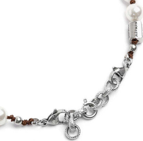 Marlù-Bracciale-cordino-marrone-con-perle-8mm
