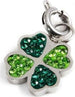 Marlù-CHARM-ACCIAIO-QUADRIFOGLIO-STRASS-VERDI
