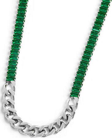 Marlù-Collana-catena-grumetta-con-tennis-cristalli-baguette