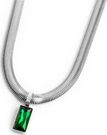 Marlù-Collana-catena-snake-cristallo-baguette-centrale