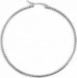 MARLù-MONO-ORECCHINO-CERCHIO-ACCIAIO-MARTELLATO-DIAMETRO-6CM