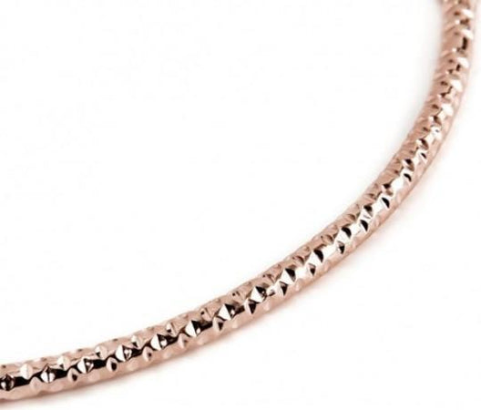 Marlù-MONO-ORECCHINO-CERCHIO-PVD-ROSE'-MARTELLATO-DIAMETRO-4,2CM