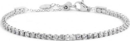 MARLU’---BRACCIALE-TENNIS-2,5MM-ZIRCONI-BIANCHI-E-ZIRCONE-BAGUETTE-CENTRALE-ACCIAIO